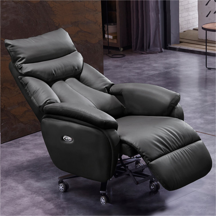 Kinnls Genuine Leather Executive Chair Wayfair Canada